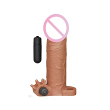 Насадка с вибрацией LoveToy Pleasure X-Tender Vibrating Penis Sleeve Flesh Add 2", Brown: Для кого Для мужчин