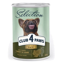 Вологий корм Club 4 Paws PremiumSelection Adult Dog паштет з індичкою та ягням для дорослих собак 400г (4820215368704): Тип Паштет