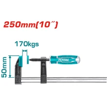 Струбцина TOTAL THT1320503 столярна, стиск 250 мм, 170 кг: undefined undefined