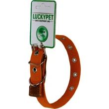 Нашийник брезентовий Lucky Pet 2.5x17-41 см оранжевий (4820224214634): Виробник Lucky Pet
