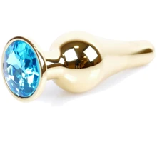 Анальная пробка BOSS Series Exclusivity Jewellery Gold Butt Plug Light Blue: Для кого Унисекс