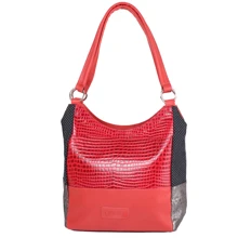 Женская сумка-мешок Laskara красная (LK-DD212-red-black-silver): Пол Женский