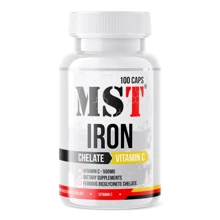 MST Iron Chelate Plus Vitamin C Хелат заліза Вітамін С 100 капсул: Тип Железо
