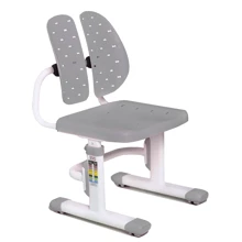 Стульчик Evo-kids EVO-309 G (арт.EVO-309 G) белый металл / сиденье,спинка,накладки-серые: Возраст ребенка От 3-х лет
