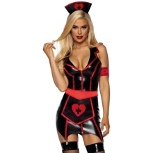 Виниловый костюм медсестры Leg Avenue Vinyl Naughty Nurse XS: Для кого Для женщин