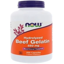 NOW Foods Beef Gelatin 550 mg 200 caps (Гідролізат желатину): Тип колаген