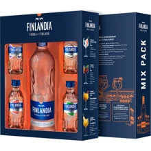 Водка Finlandia 0.5л 40% + 4 вкусовые миниатюры (CCL1423101): Объем, л 0.5