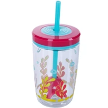 Склянка дитяча з трубочкою Contigo Funny Straw Tumbler 470 мл Рожевий: Тип Стакан
