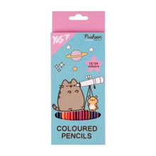 Олівці кольорові Yes 12 шт 24 кольори Pusheen Cheek (290745): Тип Цветные