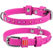 Ошейник WAUDOG Glamour с клеевыми стразами 9 мм 18-21 см розовый (32507): Производитель WAUDOG