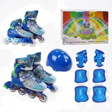 Раздвижные ролики Best Roller колеса PU 9678-31 L (39-43) Синие: Цвет синий