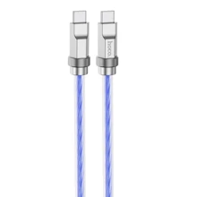 Кабель Hoco Cable USB-C to USB-C U113 Solid 100W 1m Blue: Тип USB-C - USB-C