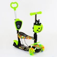 Самокат 5в1 Best Scooter (PU колеса с подсветкой) Абстракция Multicolor (84220): Количество колес 3