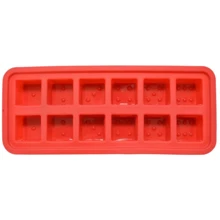 Форма для льда Krauff 26x10.8x3.5 см красная (26-184-030): Материал силикон