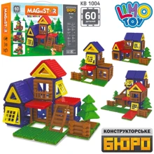 Конструктор магнитный Limo toy домик 60 деталей (KB 1004): Количество деталей, шт. 60