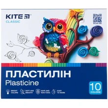 Пластилин восковой Kite Classic 10 цветов 200 г (K-084): Производитель KITE