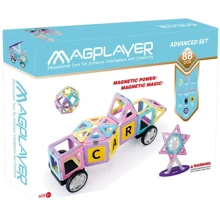 Конструктор Magplayer магнитный набор 88 эл. (MPH2-88): Количество деталей, шт. 88