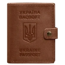 Обложка-портмоне на паспорт BlankNote 25.1 Светло-коричневая (BN-OP-25-1-k): Пол Унисекс