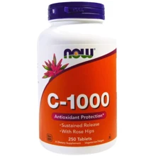 NOW Foods Vitamin C-1000 250 tabs / 250 servings: Пол Унисекс