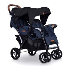 Коляска для двойни EasyGo Fusion Duo 2019 9023-EGFD-05, denim, джинсовый: Тип коляски Коляска для двойни