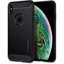 Чехол для iPhone Spigen Rugged Armor Matte Black (065CS25125) for iPhone Xs Max: Цвет черный