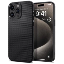 Чехол для iPhone Spigen Liquid Air Matte Black (ACS06562) for iPhone 15 Pro Max: Цвет черный