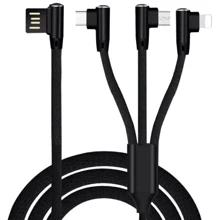 Кабель XOKO USB Cable to Lightning/microUSB/USB-C 1.2m Black (SC-340-BK): Тип USB Cable - Lightning/microUSB/USB-C
