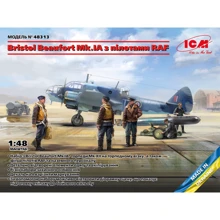 Бомбардировщик ICM Bristol Beaufort Mk.IA с пилотами RAF (ICM48313): Производитель ICM
