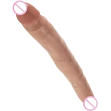 Двойной фаллоимитатор King Cock 12" Slim Double Dildo, 30x3.3 см, коричневый: Назначение Для двойного проникновения