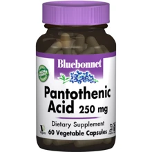 Bluebonnet Nutrition Pantothenic Acid (B5) 250 mg, 60 Vegetable Capsules (BLB0468): Тип Витамин B