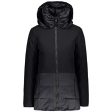 Куртка CMP Woman Jacket Fix Hood 39K2856-38UD 42 (34) черная зимняя с капюшоном: Сезон Зима