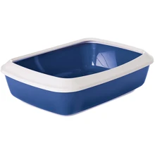 Туалет з бортиком Savic Iriz Nordic Litter Tray для котів синій 50х37х13 см: Вид Открытый
