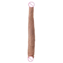 Двойной фаллоимитатор King Cock 16" Tapered Double Dildo, 40.6x4.3 см, коричневый: Назначение Для двойного проникновения