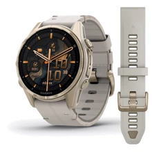 Смарт-часы Garmin Fenix 8 AMOLED 43mm Sapphire Soft Gold with Limestone Leather Band (010-02903-40): Дисплей 1.3" AMOLED (416x416) / Sapphire Crystal