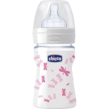 Пляшка скло Chicco Well-Being 150мл (20711.10): Матеріал Скло