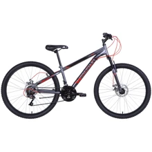 Велосипед Discovery RIDER DD 2021 M 26" серебристо-оранжевый (OPS-DIS-26-416): Материал рамы Сталь