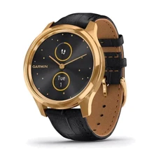 Смарт-часы Garmin Vivomove Luxe 24K Gold PVD Stainless Steel Case with Black Embossed Italian Leather Band (010-02241-22): Производитель Garmin