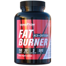 Жироспалювач Vansiton Fat Burner, HCA + Chitosan, 500 mg, 150 Capsules: Стать унісекс