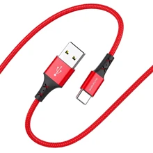 Кабель Borofone USB Cable to USB-C Enjoy 1m Red (BX20): Тип USB Cable - USB-C