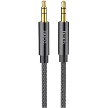 Кабель Hoco Audio Cable AUX 3.5mm Jack UPA19 1m Black: Тип Mini-jack 3.5mm - Mini-jack 3.5mm