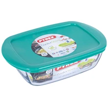 Форма Pyrex C&S Green для запекания 1.1 л 23х15х6.5 см (215PTG2): Крышка Есть