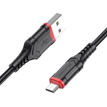 Кабель Borofone USB Cable to Micro USB 1m Black (BX67): Тип USB-C - microUSB