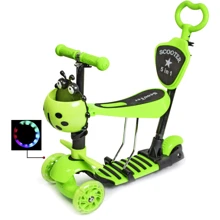 Самокат Scooter "Божья коровка" 5in1. Green (многофункциональный): Количество колес 3