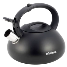 Чайник Ofenbach зі свистком 2.5 л чорний (OF-100302): Обсяг, л 2.5