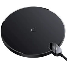 Зарядний пристрій Baseus Wireless Charger 15W Black (CCED000001): Кабель в комплекті встроенный