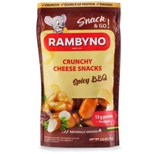 Cыр плавленый копченый Rambyno Snack Spicy BBQ 75 г (4770299401135): Вес нетто 75 г