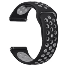 Ремінець Becover Sport Band Vents Style Black/Gray для Xiaomi iMi KW66/Mi Watch Color/Watch S1 Active/Haylou LS01/LS05 (705801): Колір серый