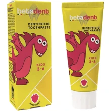 Betadent Raspberry Kids Зубная паста 3-6 75 ml: Назначение Для молочных зубов, От зубного налета