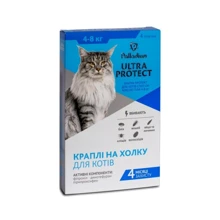 Капли на холку Palladium Ultra Protect от блох и клещей для кошек весом от 4 до 8 кг, 1 мл (4820150201562): Тип Капли