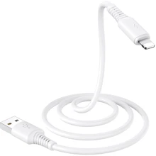 Кабель Borofone USB Cable to Lightning Coolway 1m White (BX47): Тип USB-C - Lightning